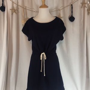 Navy blue cotton dress
